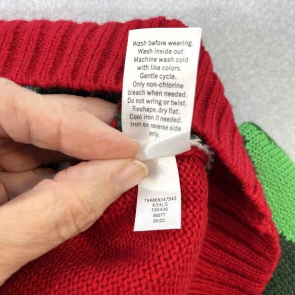 Celebrate Together Men Sz Small Christmas Sweater Deer Drinking Hot Cocoa Ugly - Picture 7 of 8